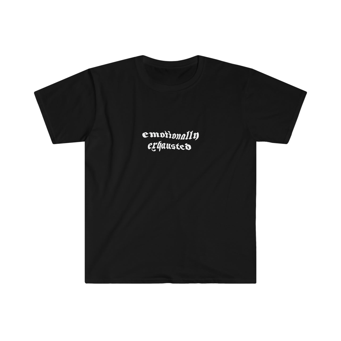 Goth Y2k Clothing Alt Aesthetic Goth Punk Emotionally Exhausted T-Shirt