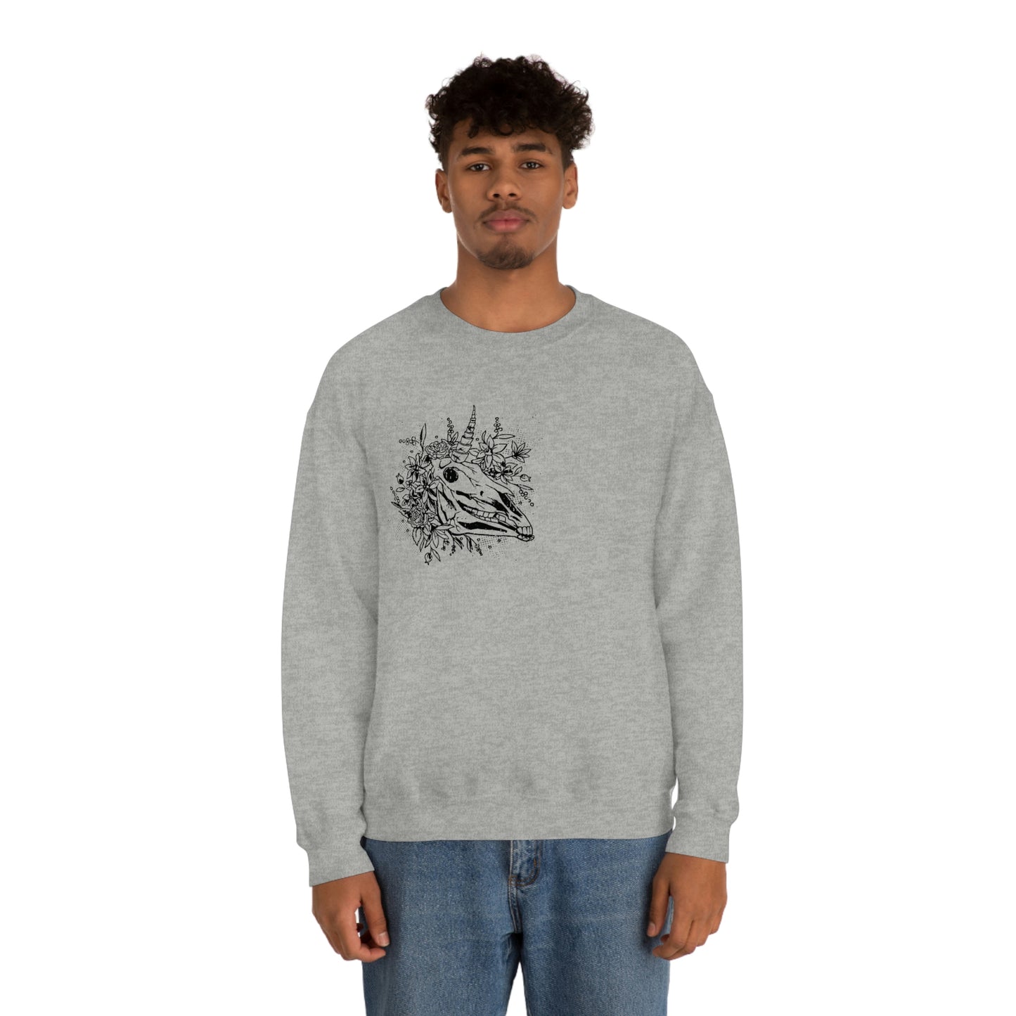 Unicorn Skull Goth Aesthetic Sweatshirt