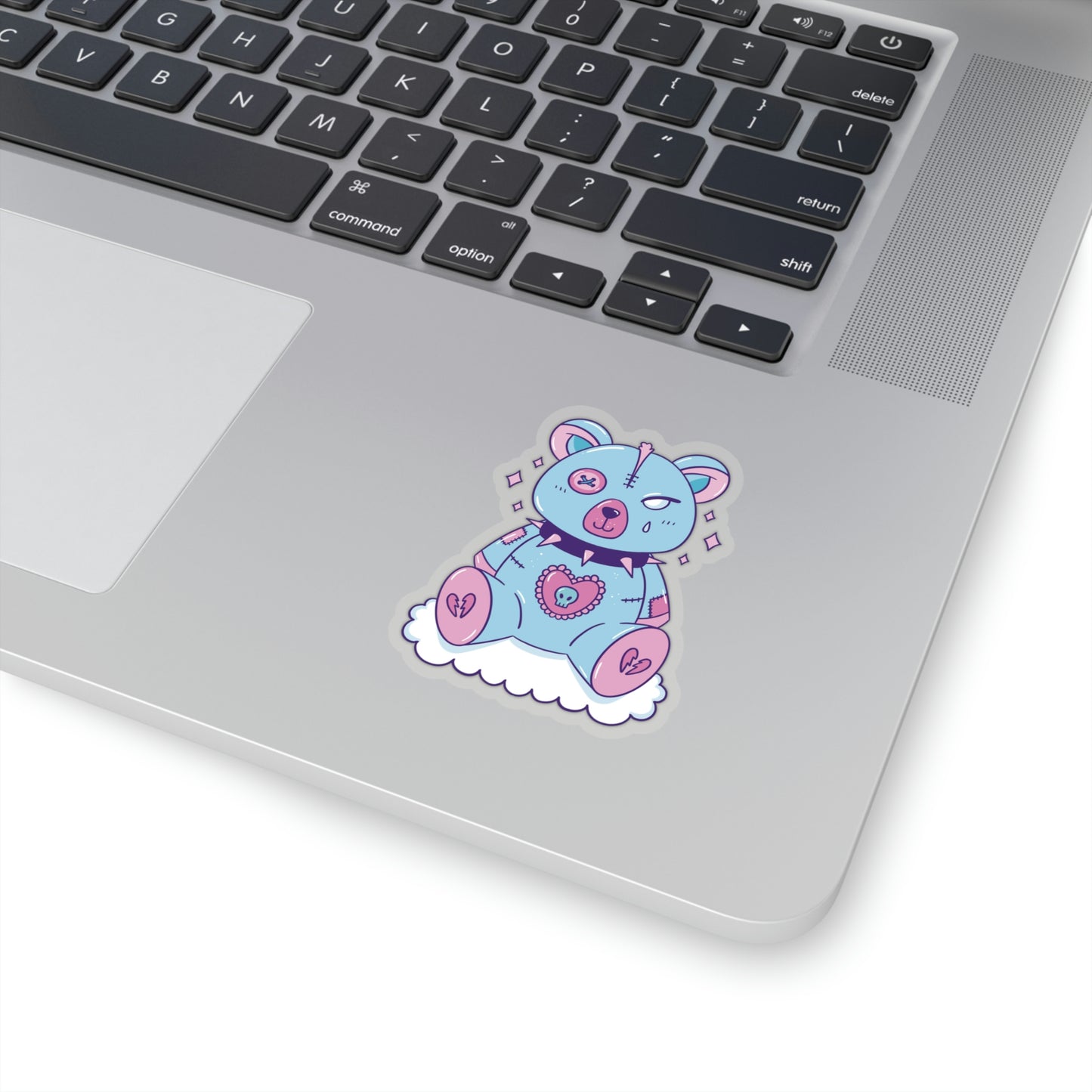 Pastel Goth Bear, Goth Aesthetic Sticker