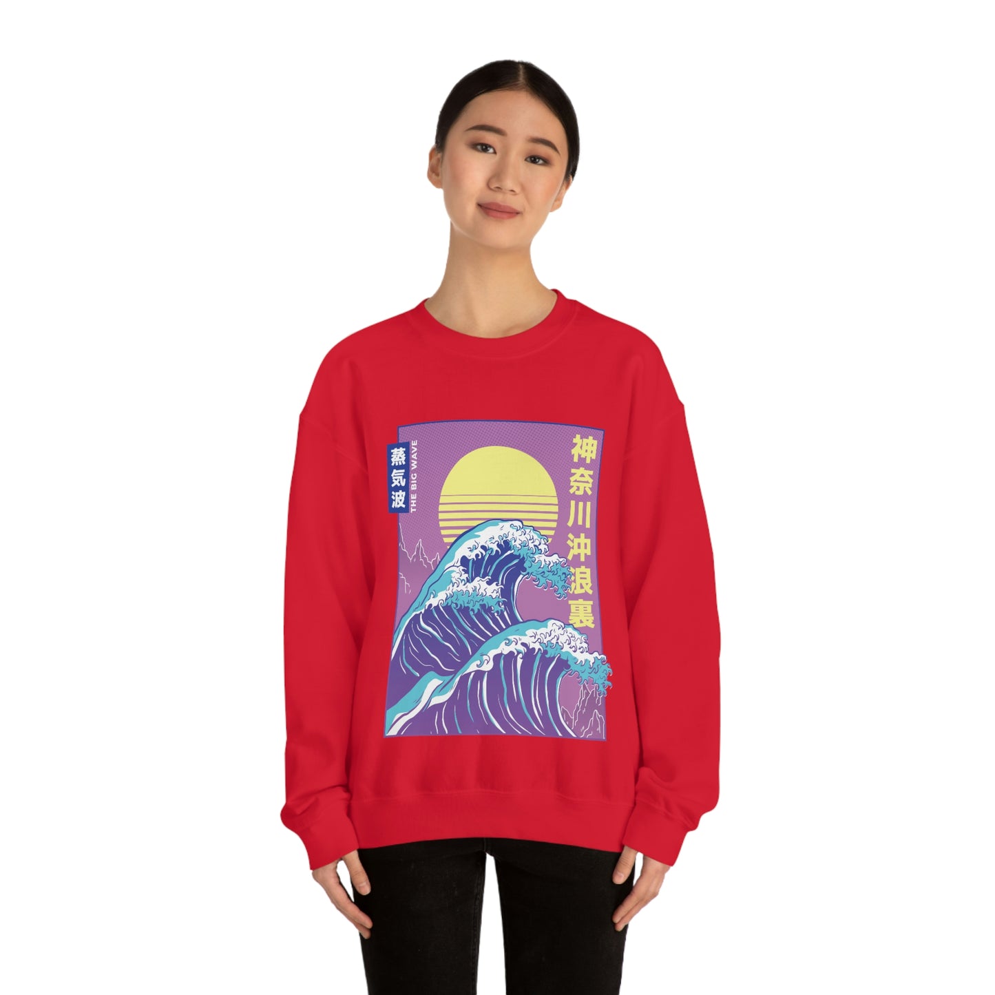 Japanese Aesthetic Vaporwave The Great Wave off Kanagawa Sweatshirt