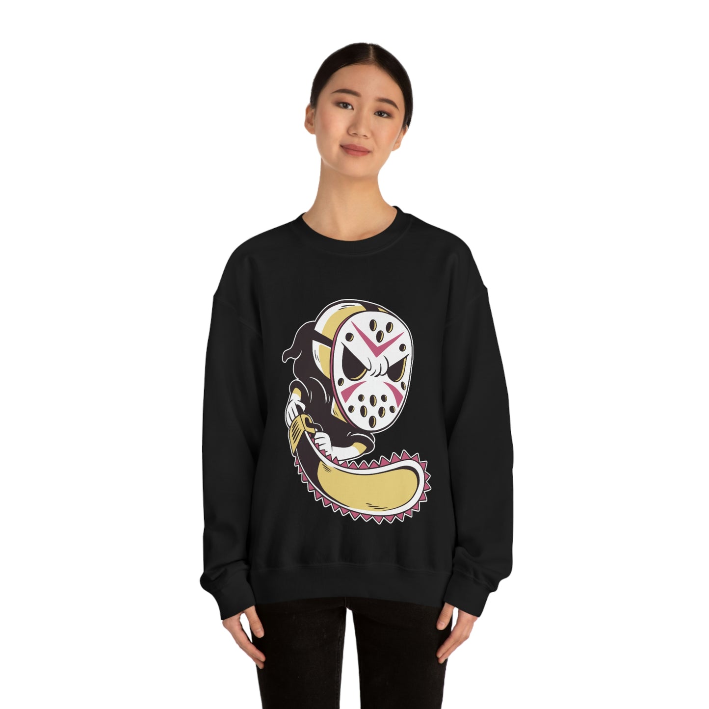 Grim Reaper With Hockey Mask Cartoon Goth Aesthetic Sweatshirt