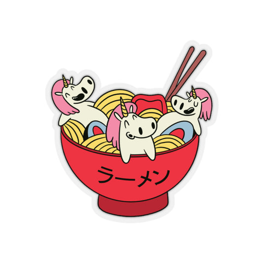 Japanese Aesthetic Unicorn In Ramen Sticker