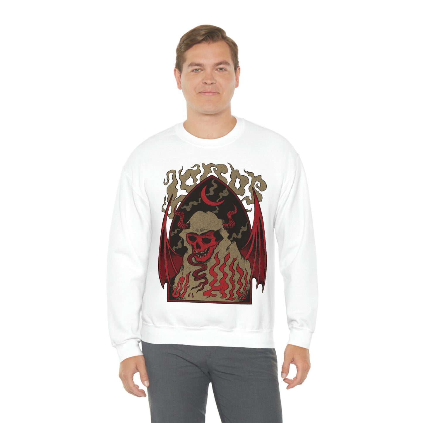 Demon Skull Grunge Sweatshirt
