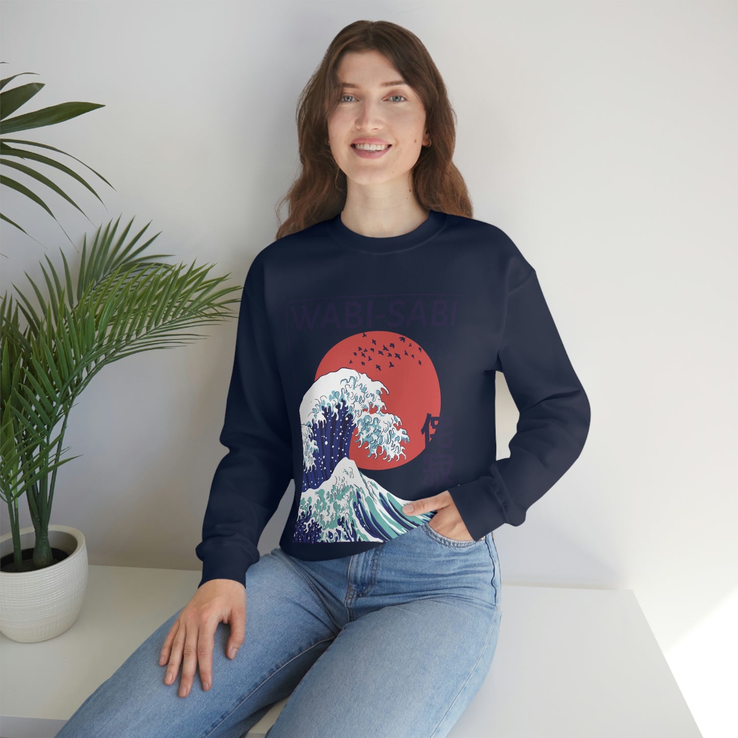 Indie Japanese Art, Japan Streeetwear Retro, Japanese Aesthetic Wave Sweatshirt