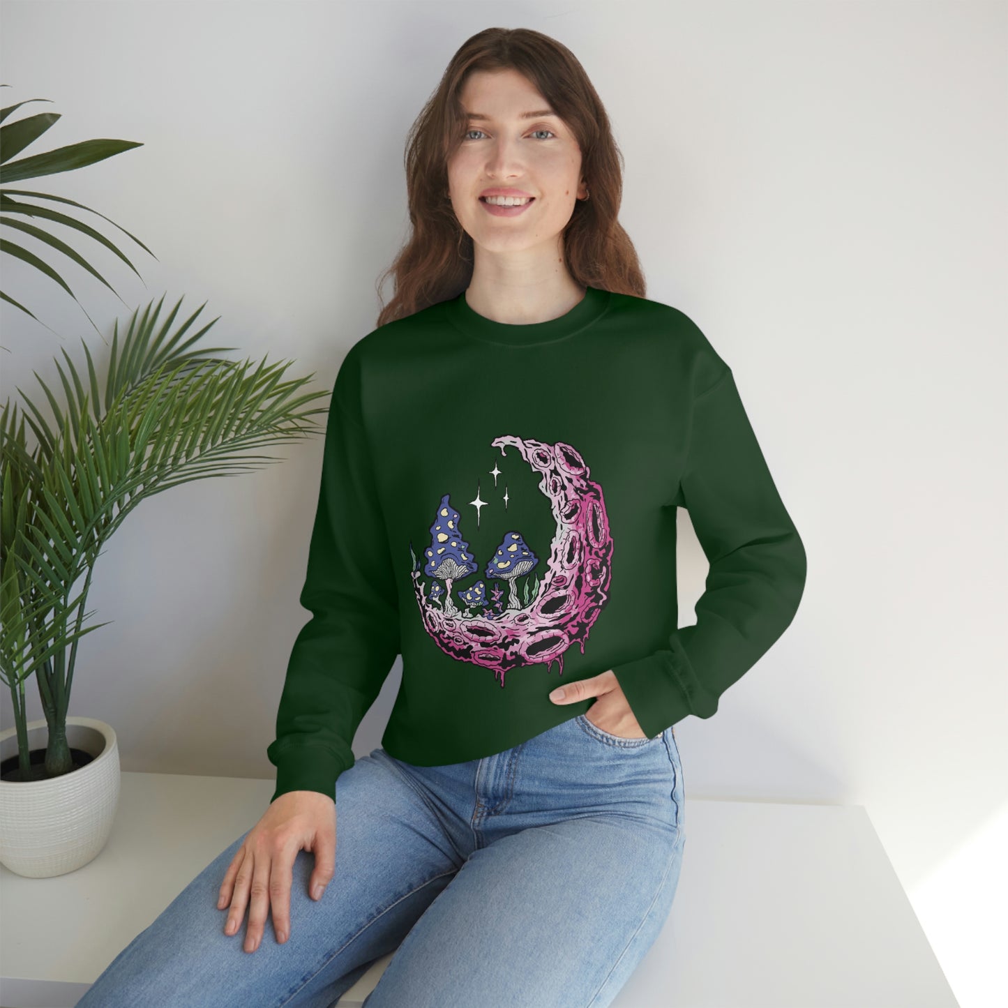 Cottagecore Aesthetic Moon Mushrooms Magic Sweatshirt