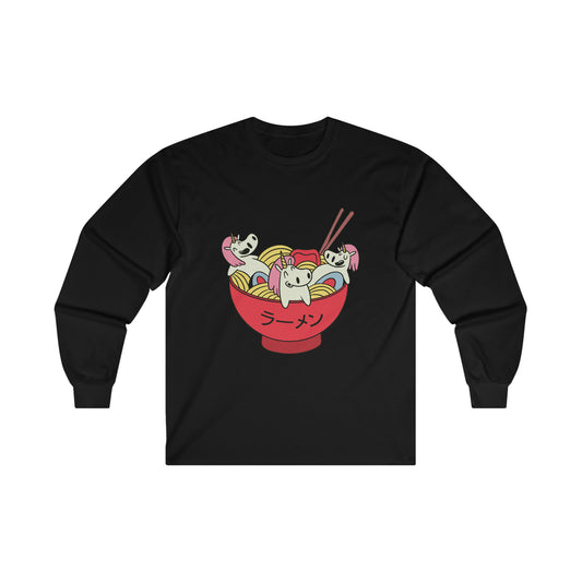 Japanese Aesthetic Unicorn In Ramen Long Sleeve T-Shirt