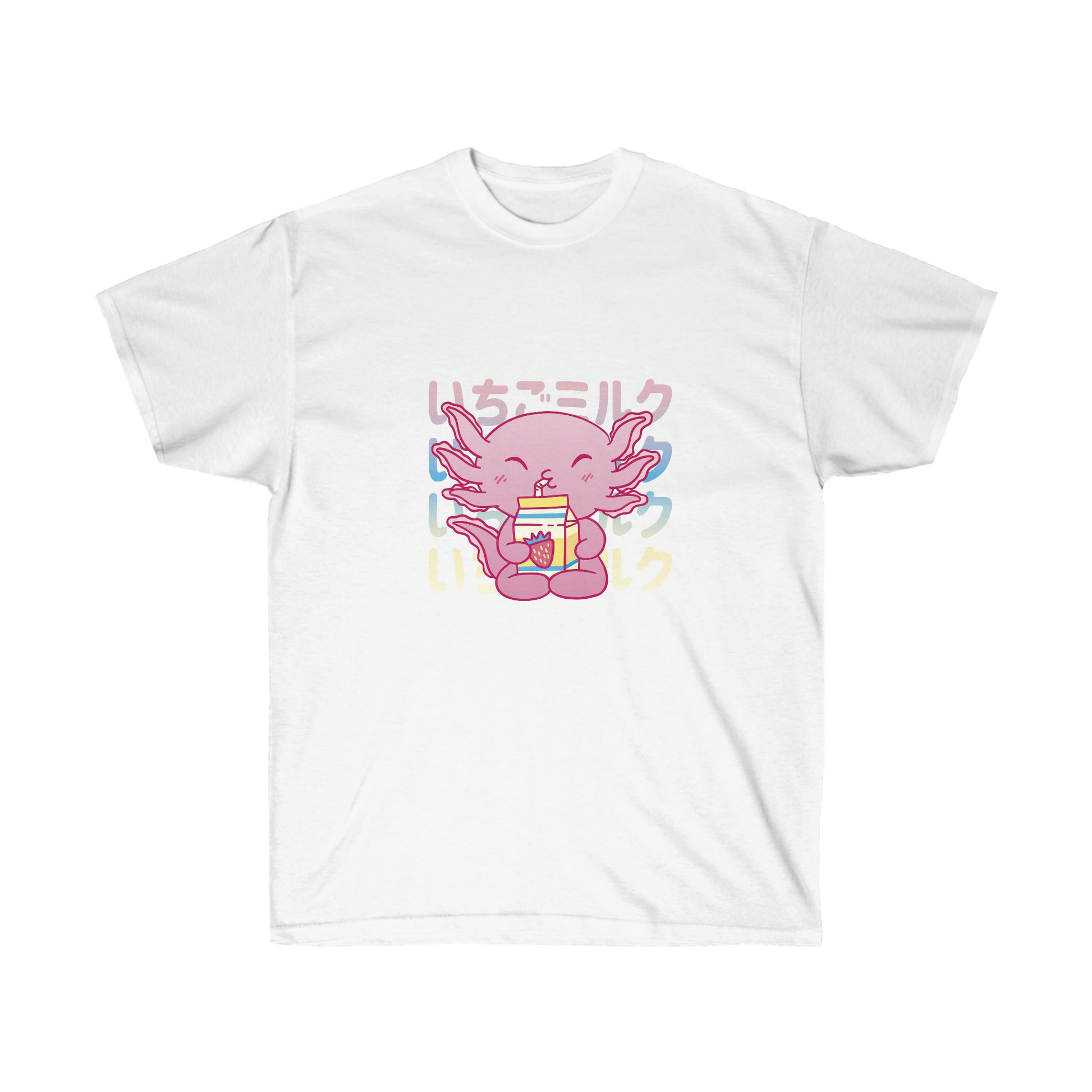 Kawaii Sweatshirt, Kawaii Clothing, Kawaii Clothes, Yami Kawaii, Pastel Kawaii Cute Strawberry Milk Axolotl Sweatshirt T-Shirt