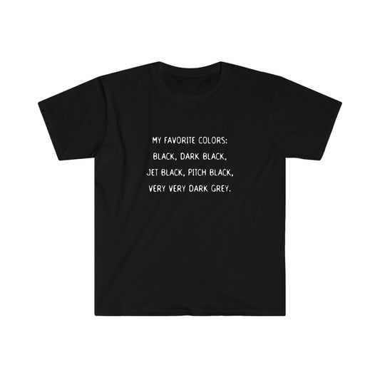 My Favorite Colors Is Black Goth Y2k Clothing Alt Aesthetic Goth Punk T-Shirt