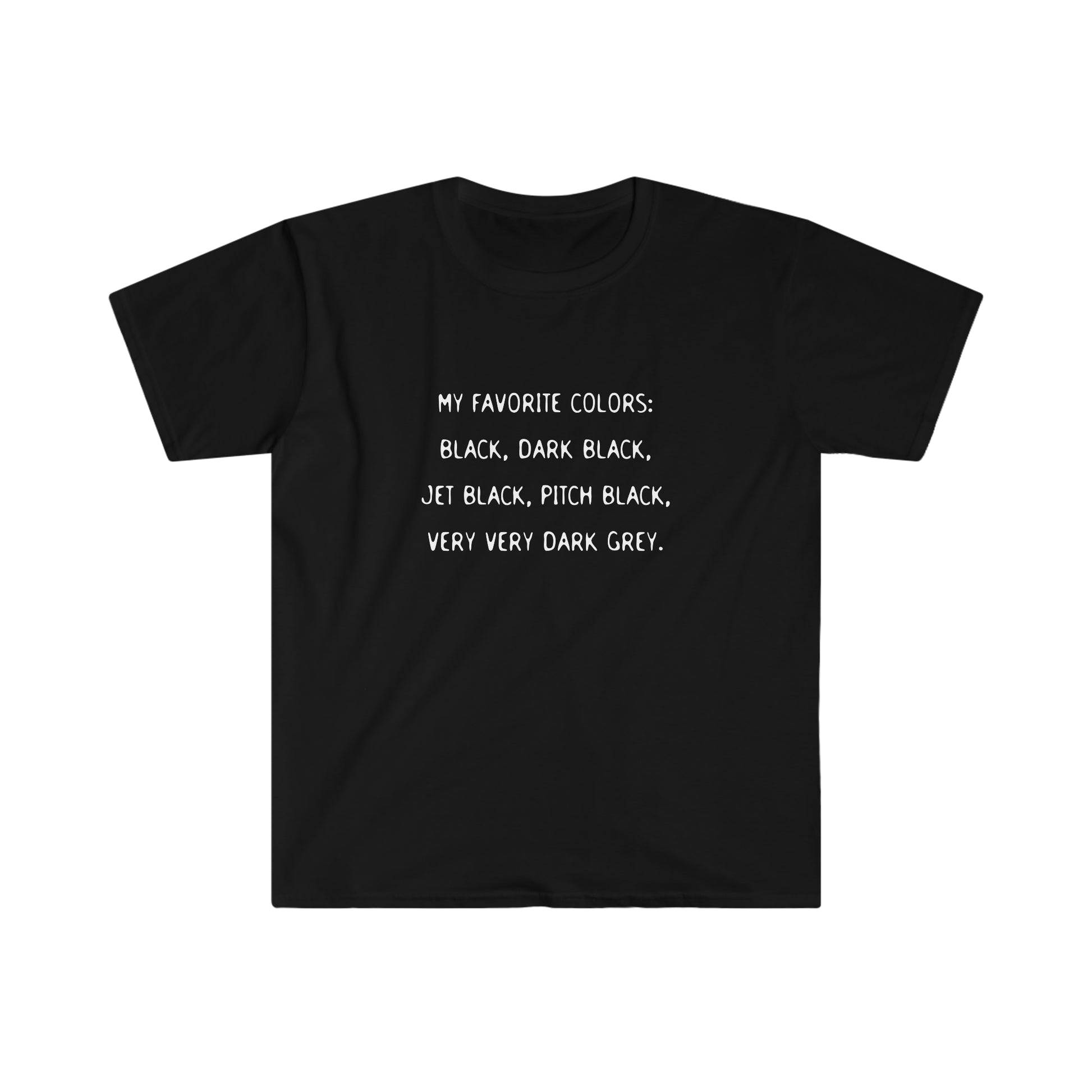 My Favorite Colors Is Black Goth Y2k Clothing Alt Aesthetic Goth Punk T-Shirt