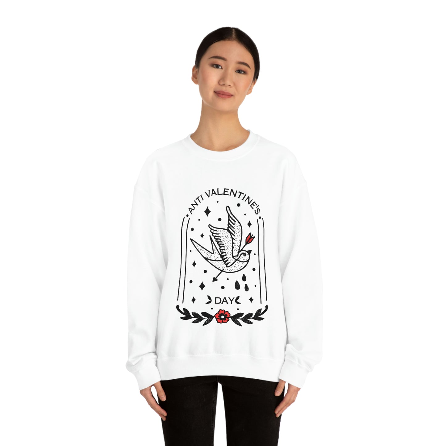 Anti Valentines Day Tattoo Aesthetic Sweatshirt