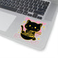 Vaporwave Cat Eating Ramen Pastel Kawaii Aesthetic, Yami Kawaii, Japanese Aesthetic Otaku Sticker