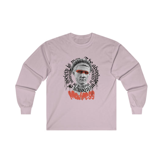 Greek Statue Graffiti Y2k Aesthetic Long Sleeve T-Shirt