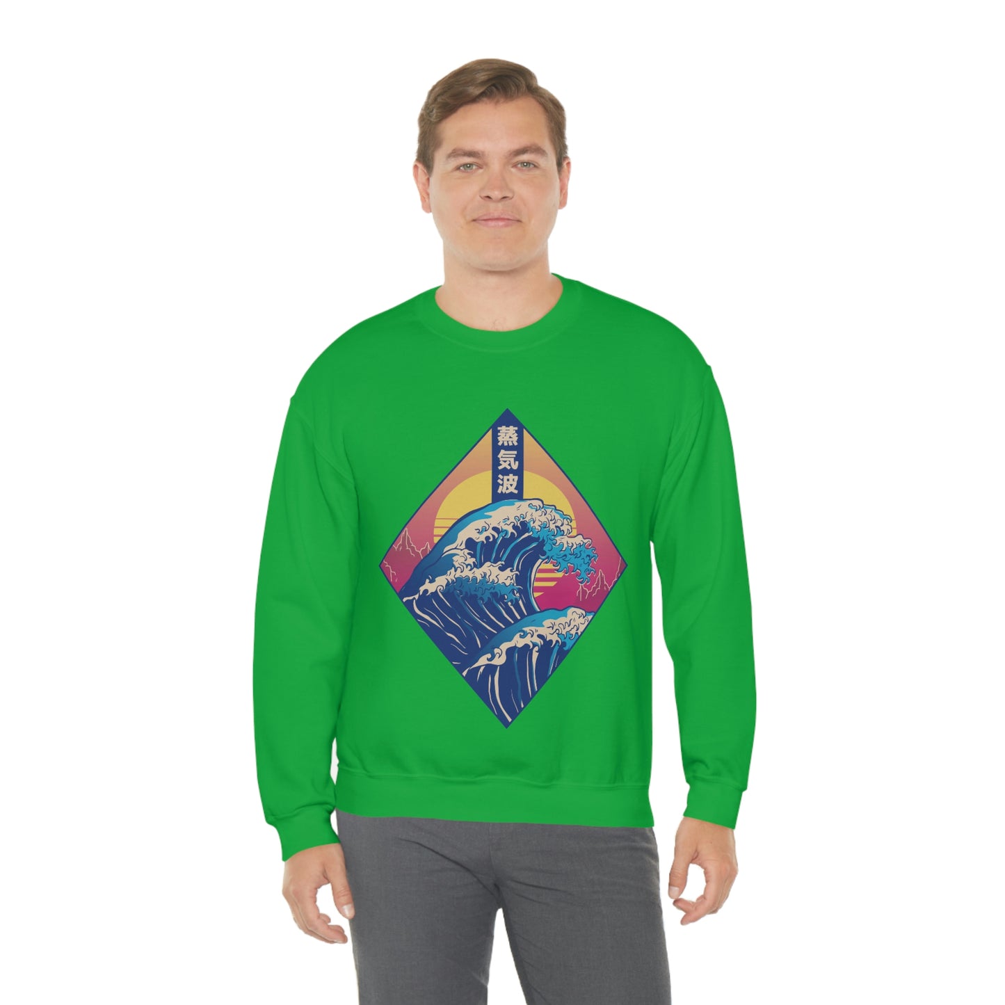 Japanese Aesthetic Retrowave The Great Wave off Kanagawa Sweatshirt