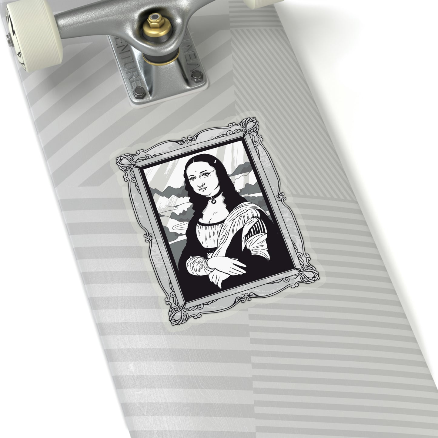 Mona Lisa in Goth Style, Gothic Aesthetic Sticker