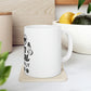 Anti Social Butterfly, Goth Aesthetic White Ceramic Mug