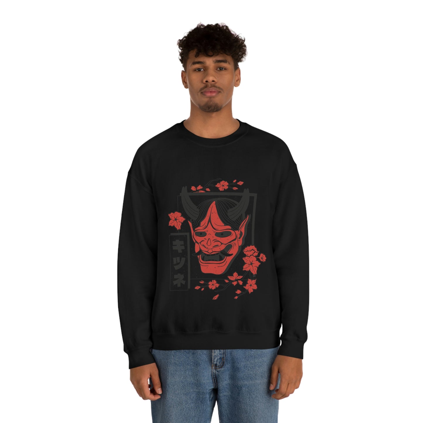 Indie Japanese Art, Japan Streeetwear Retro, Japanese Aesthetic Mask Sweatshirt