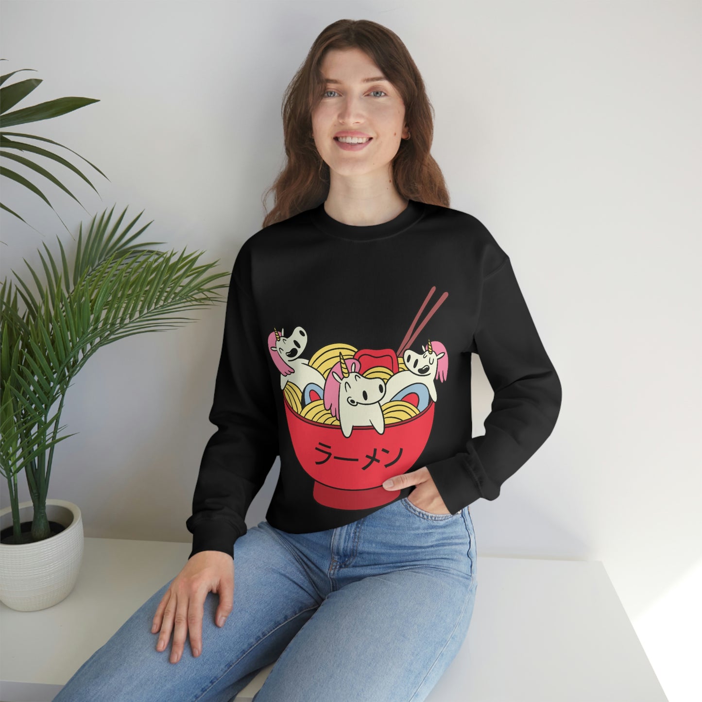 Japanese Aesthetic Unicorn In Ramen Sweatshirt