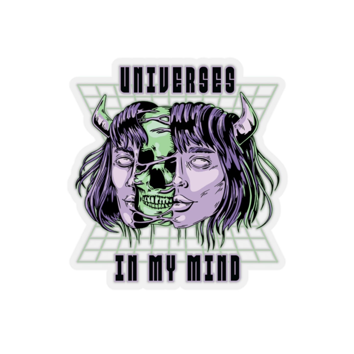 Universes In My Mind Pastel Goth Aesthetic Cyber Sticker