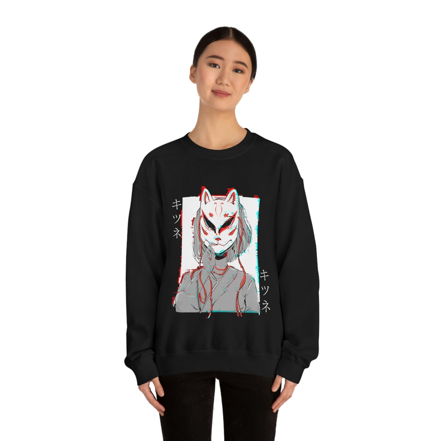 Japanese Aesthetic Kitsune Japan Mask Sweatshirt