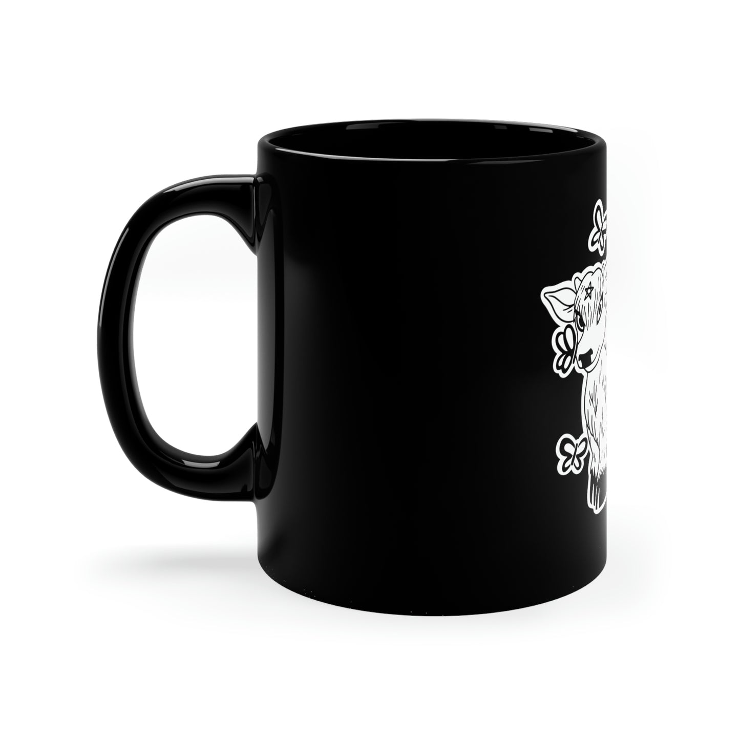 Gothic Cow Graphic Goth Aesthetic 11oz Black Mug