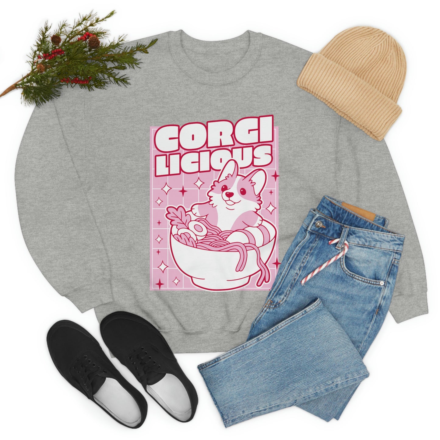 Japanese Aesthetic Corgilicious Cute Sweatshirt