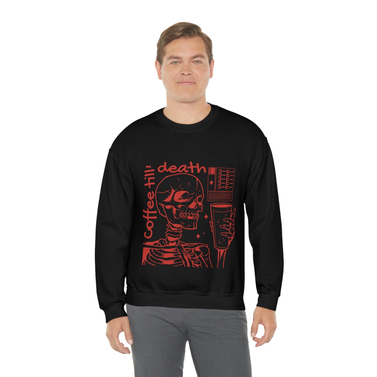 Coffee Till Death Goth Aesthetic Sweatshirt