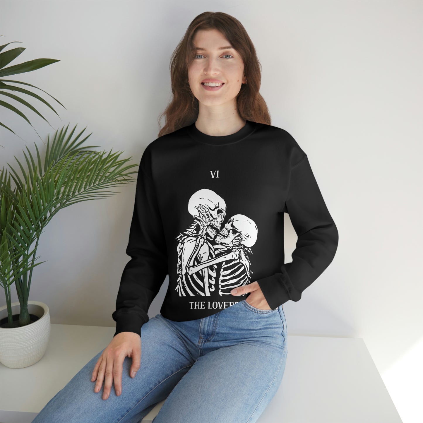 The Lovers Tarrot Card Goth Aesthetic Sweatshirt