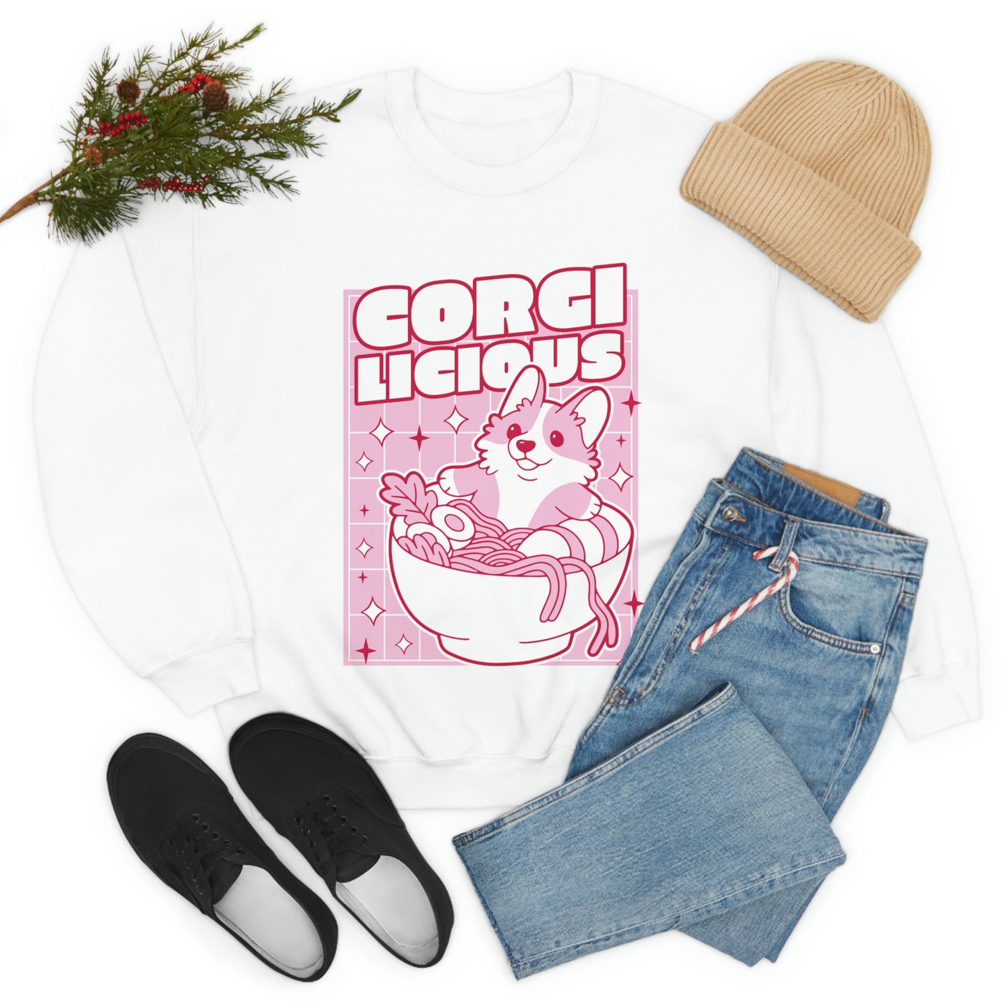 Japanese Aesthetic Corgilicious Cute Sweatshirt