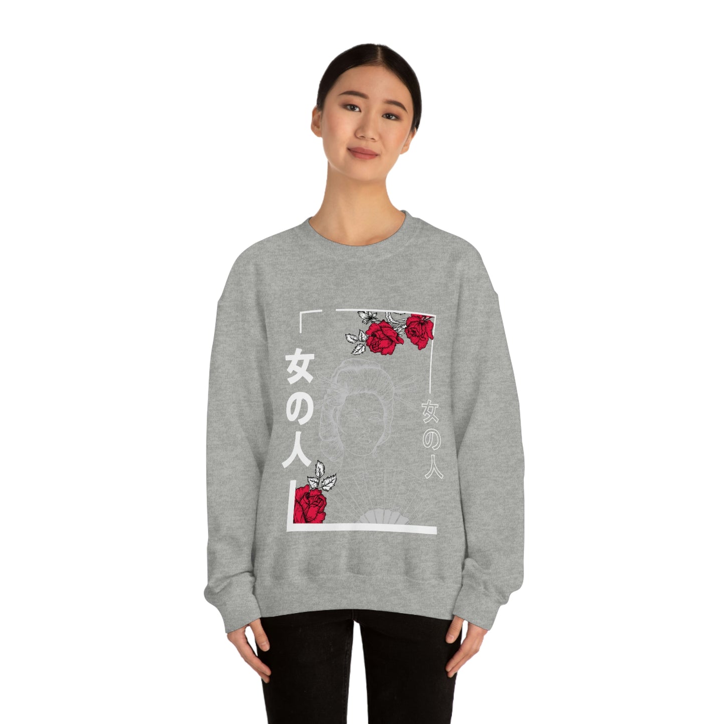 Indie Art Japanese Aesthetic Line Art Geisha Sweatshirt