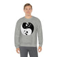 Ying Yang Skulls, Goth Aesthetic Sweatshirt