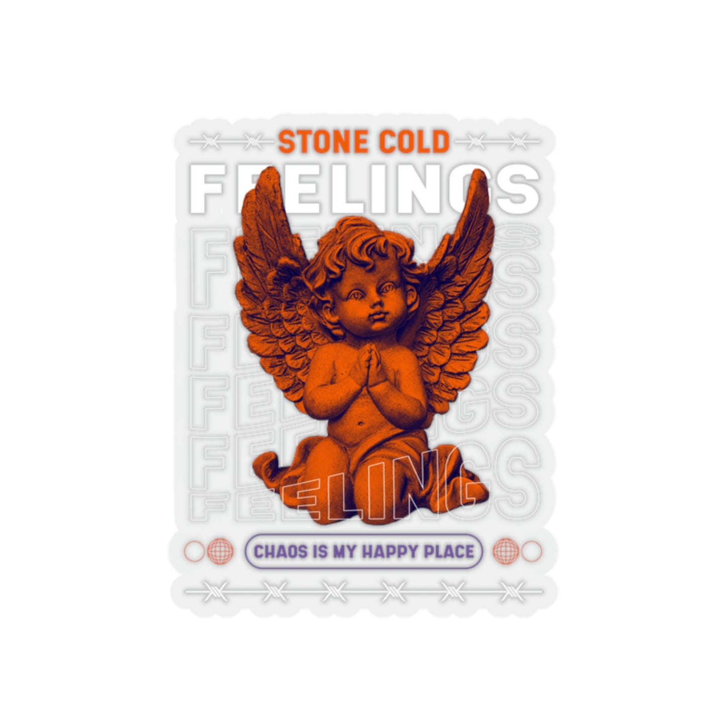 Stone Cold Feelings Y2k Angel Aesthetic Sticker