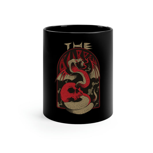 Snake and skull grunge 11oz Black Mug