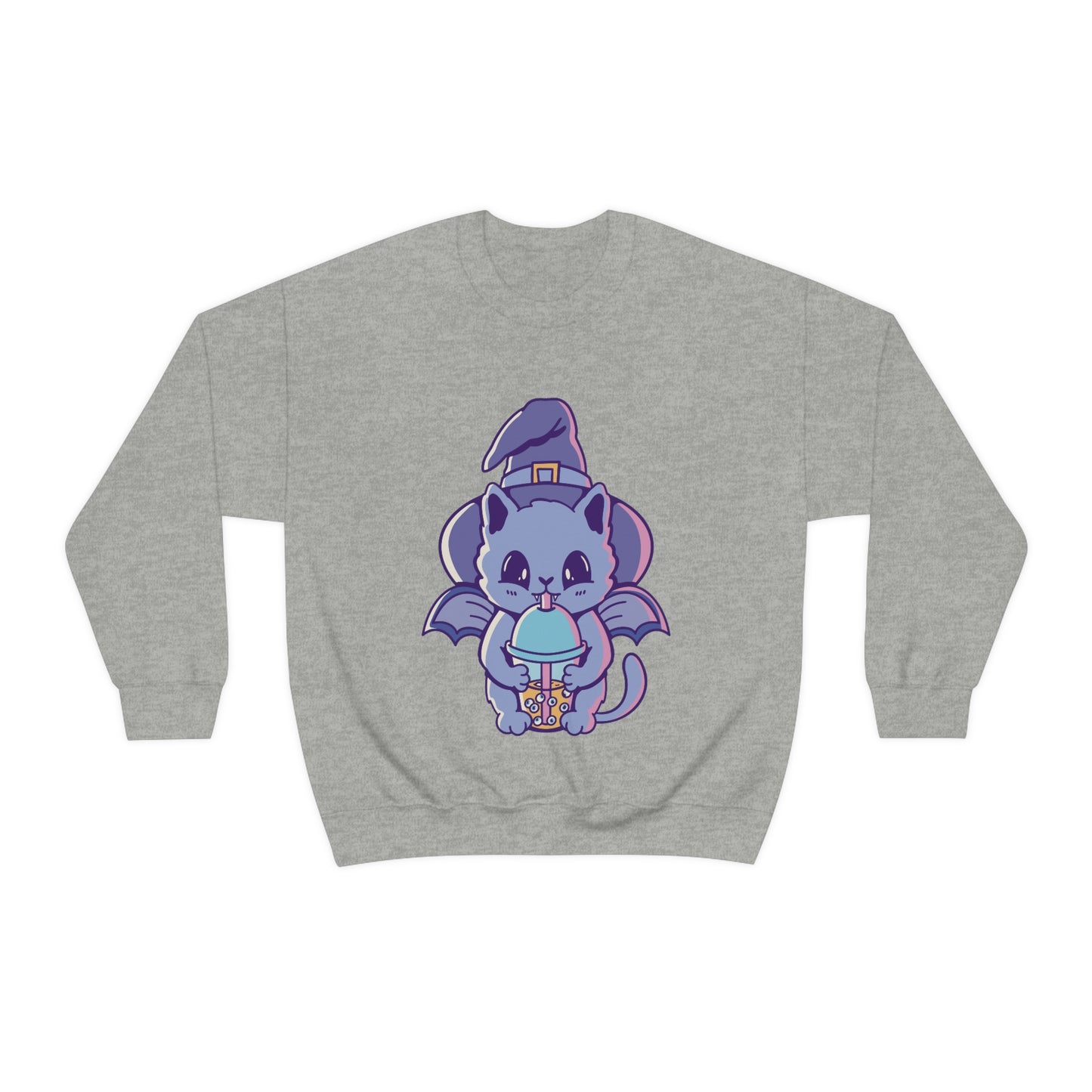 Pastel Goth Cat Witch, Goth Aesthetic Sweatshirt