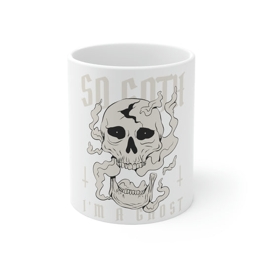 So Goth Im A Ghost Goth Aesthetic White Ceramic Mug