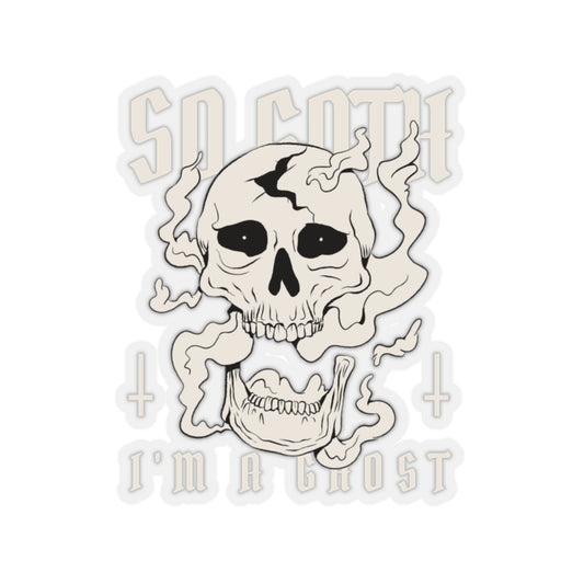 So Goth Im A Ghost Goth Aesthetic Sticker