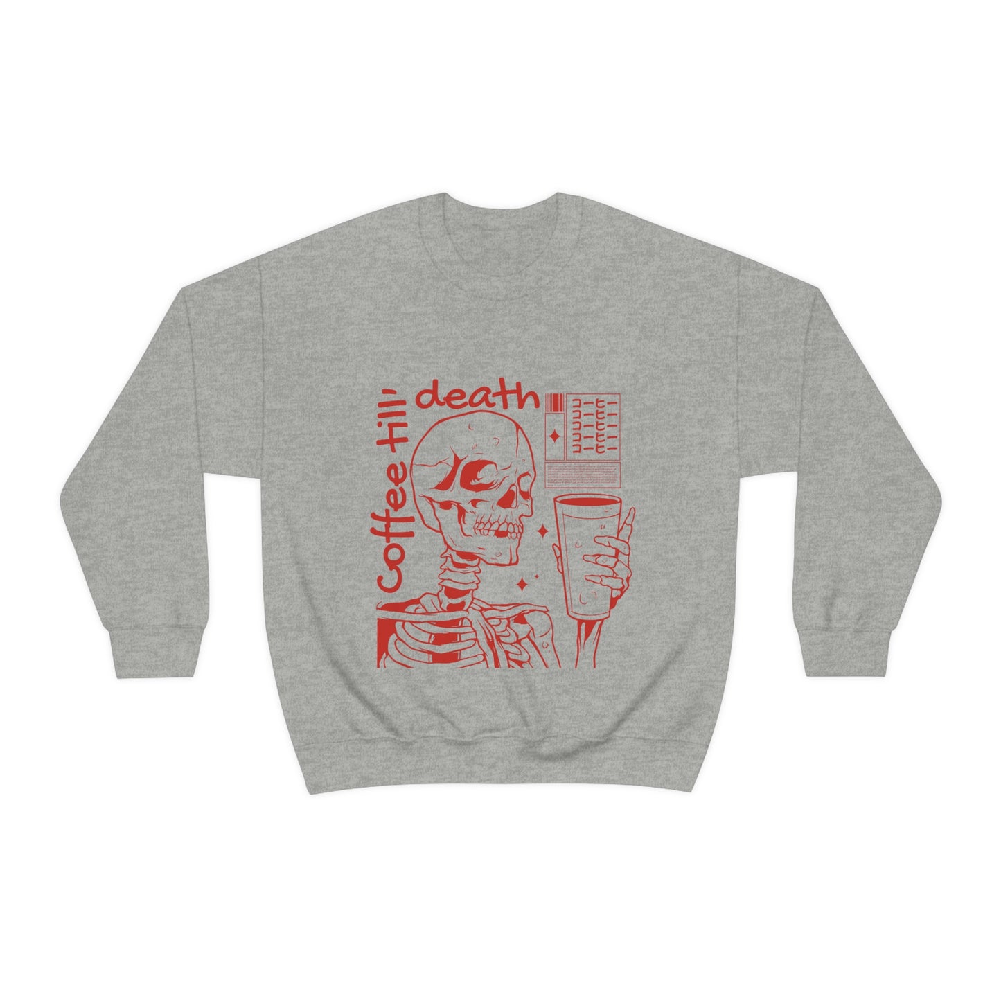 Coffee Till Death Goth Aesthetic Sweatshirt