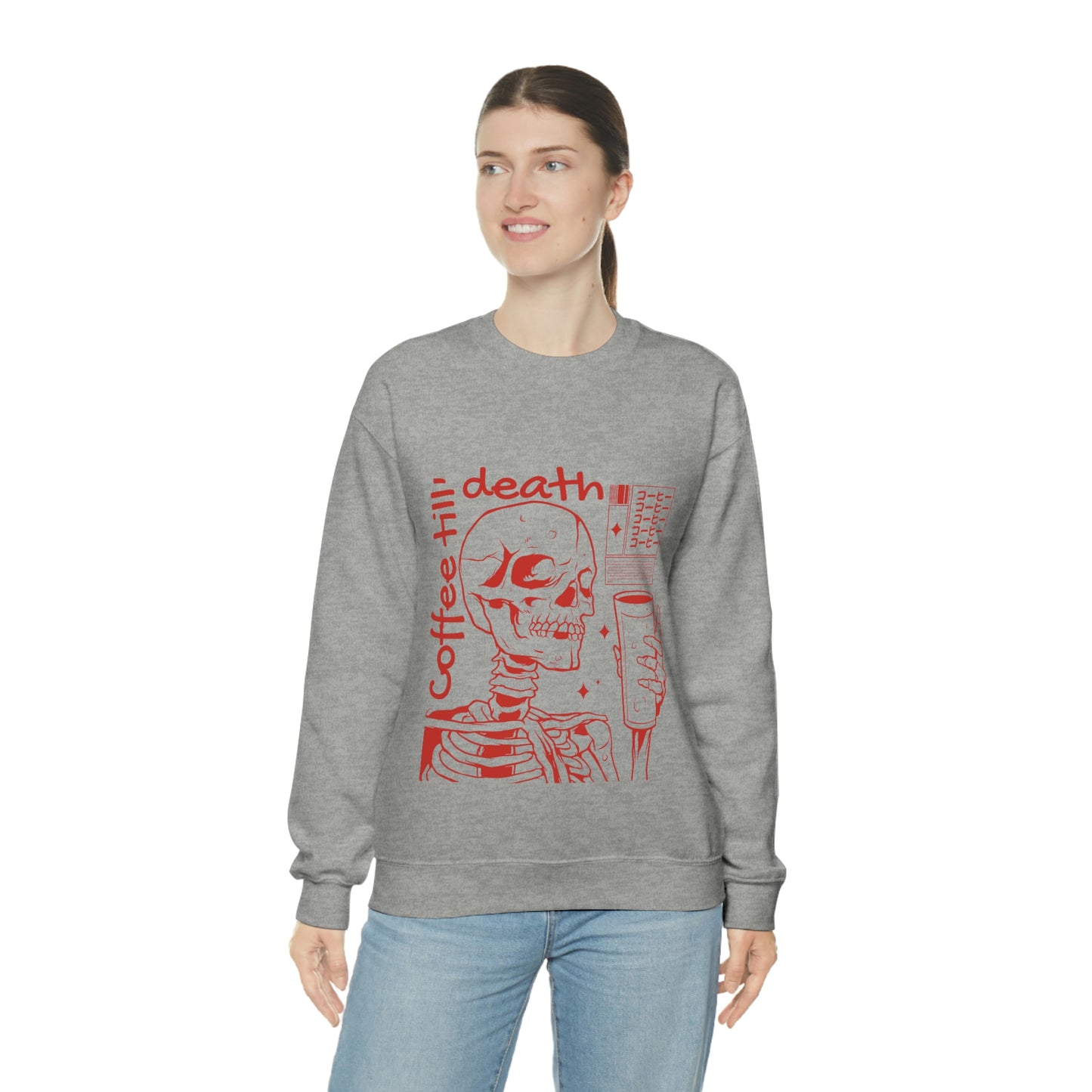 Coffee Till Death Goth Aesthetic Sweatshirt