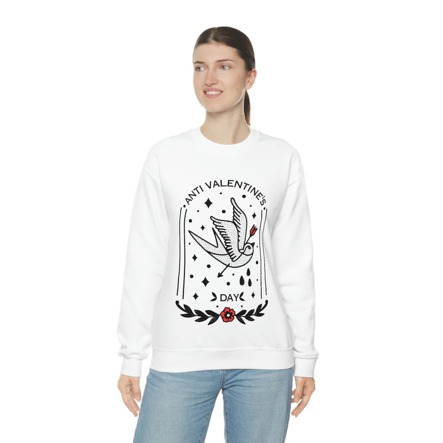 Anti Valentines Day Tattoo Aesthetic Sweatshirt