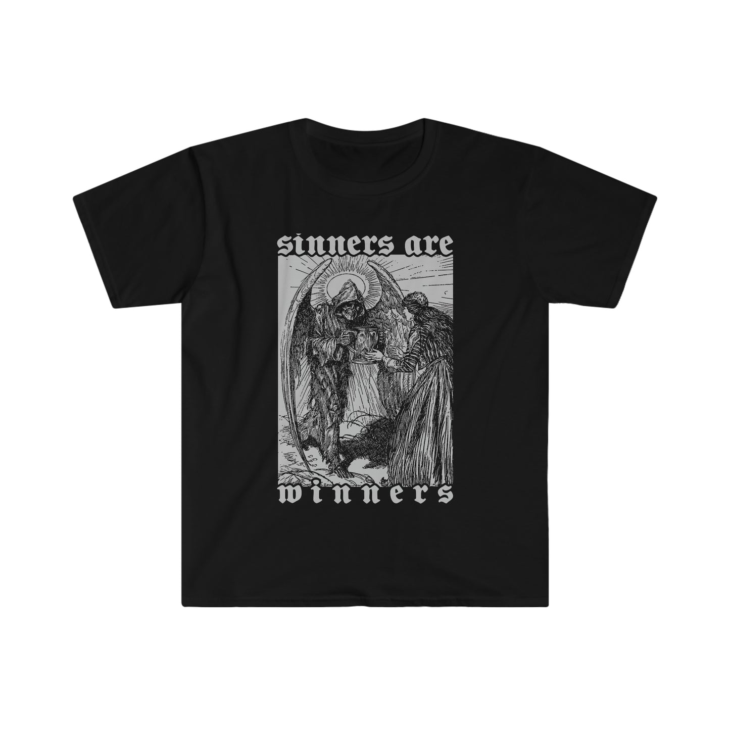 Sinners Are Winners Goth Y2k Clothing Alt Aesthetic Goth Punk T-Shirt