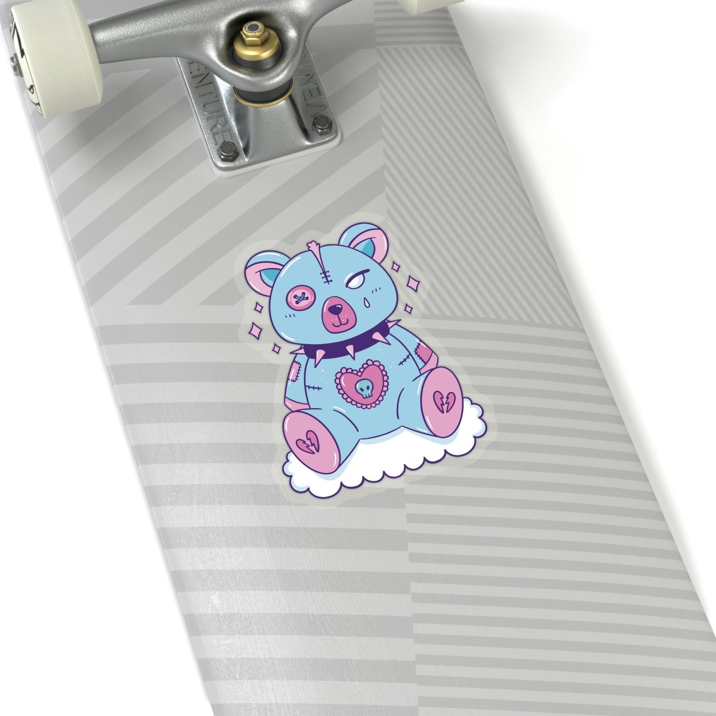 Pastel Goth Bear, Goth Aesthetic Sticker