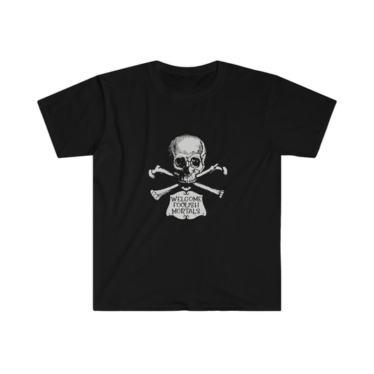Goth Y2k Clothing Alt Aesthetic Goth Punk Welcome Mortals Skull T-Shirt
