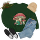 Cottagecore Aesthetic Mushrooms and Frog Cartoon Sweatshirt