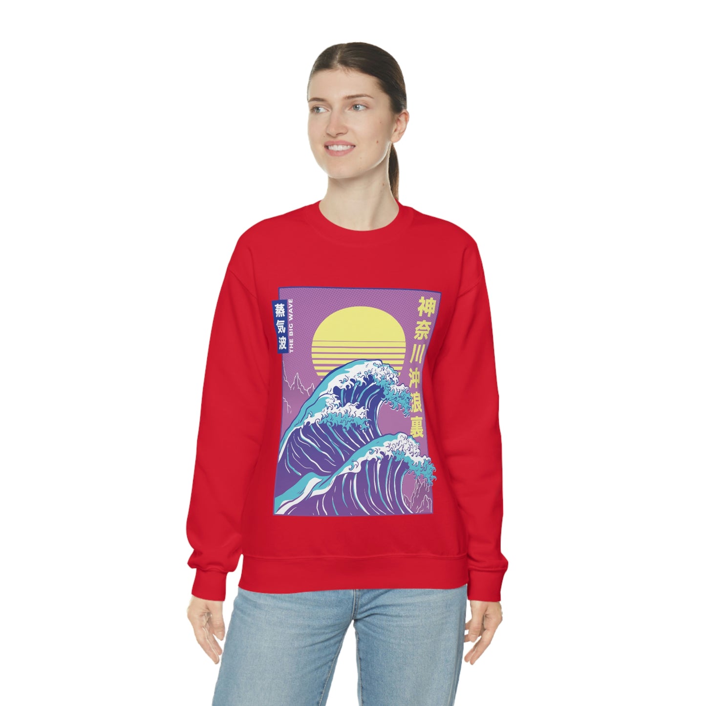 Japanese Aesthetic Vaporwave The Great Wave off Kanagawa Sweatshirt