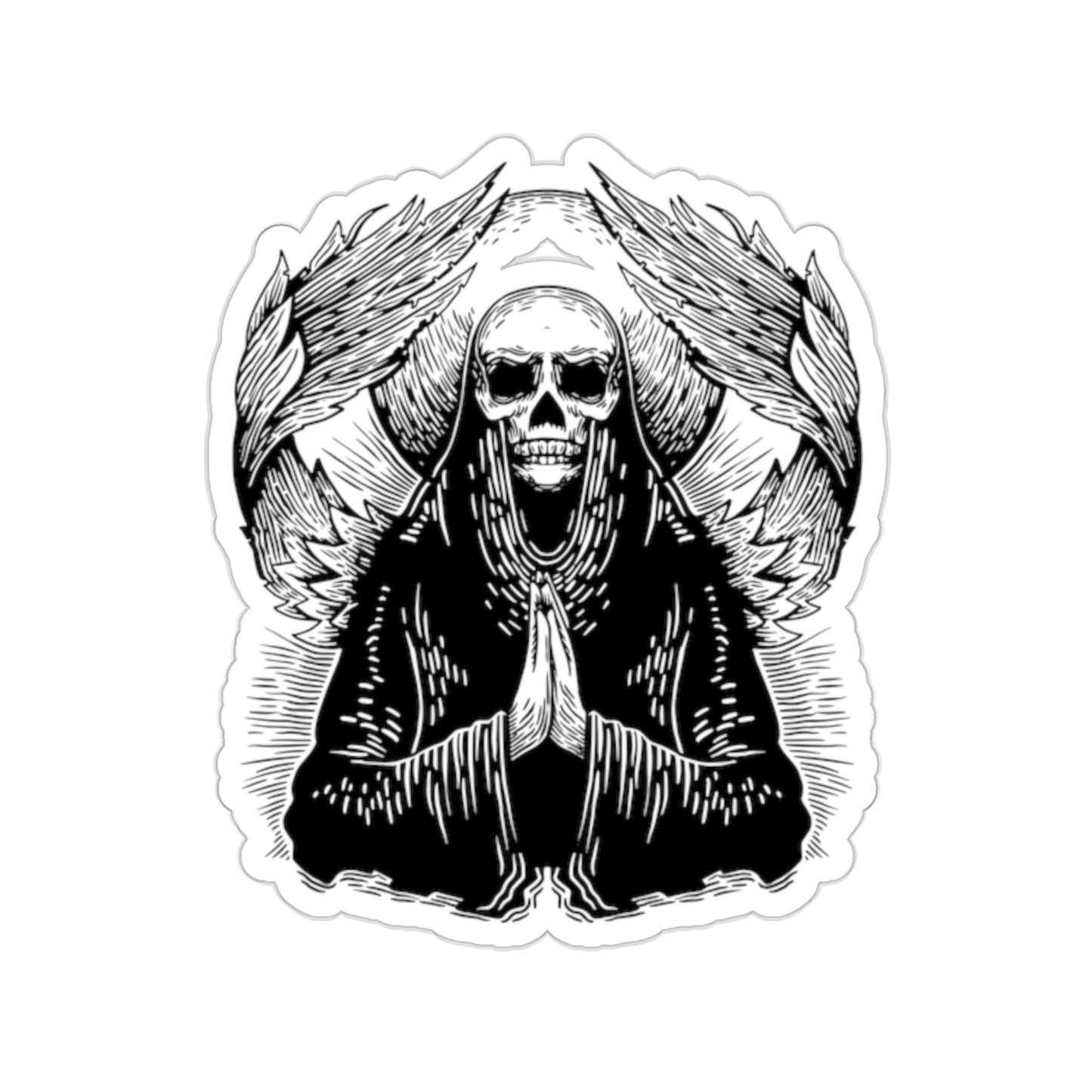 Angel Skull, Goth Aesthetic Sticker