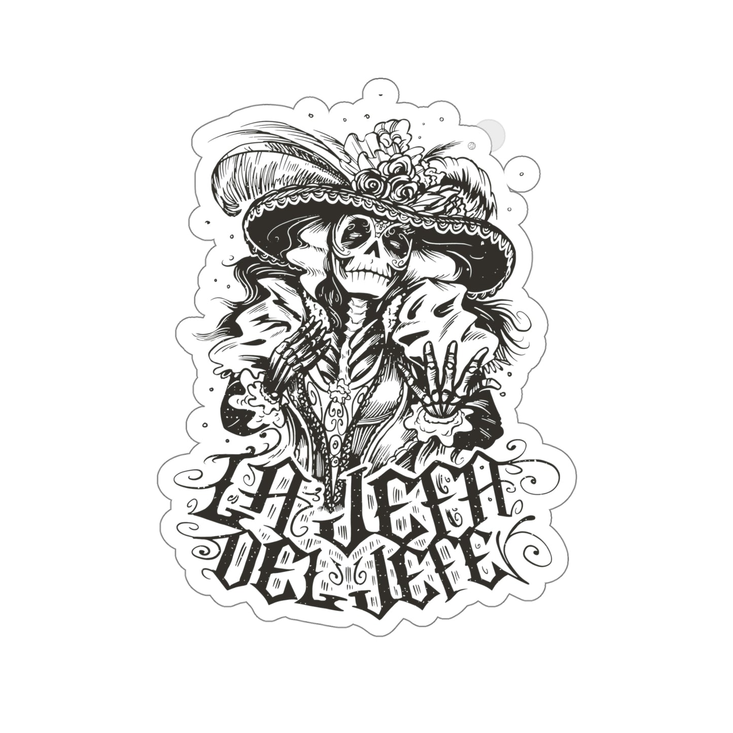 Mexican Skeleton LA JEFA DEL JEFE Sticker