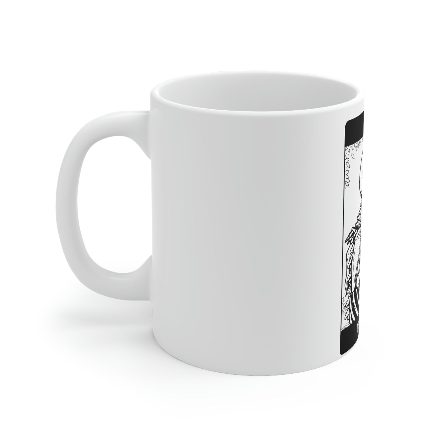 The Lovers Tarrot Card Goth Aesthetic White Ceramic Mug