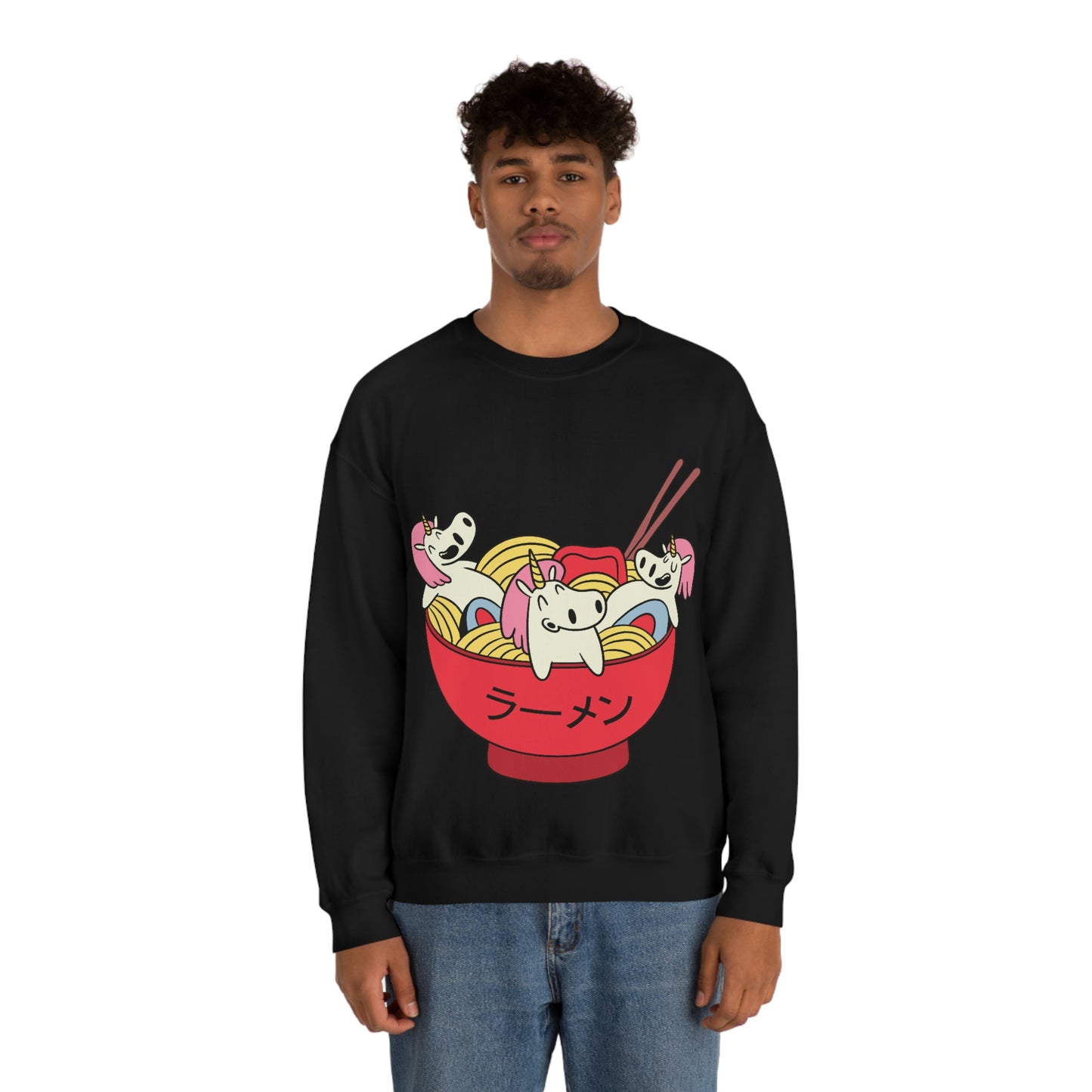 Japanese Aesthetic Unicorn In Ramen Sweatshirt