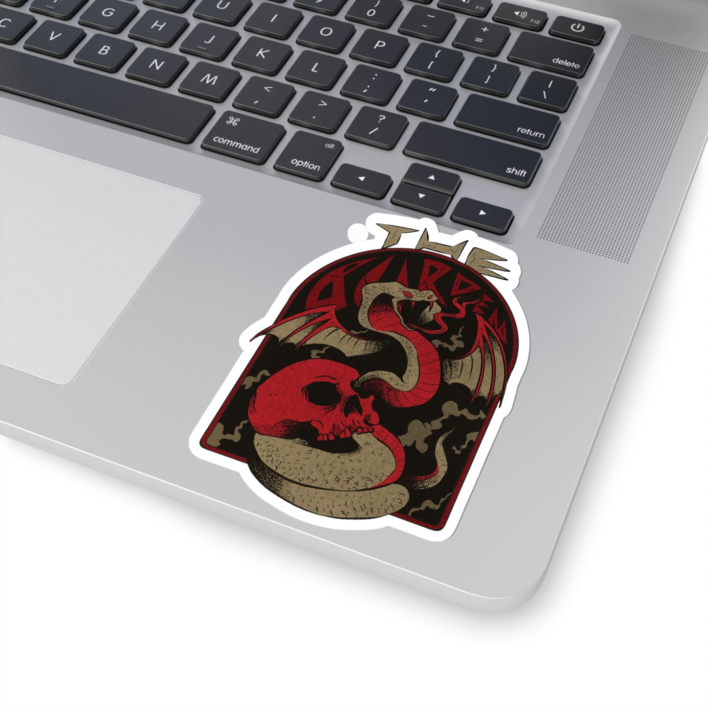 Snake and skull grunge Sticker