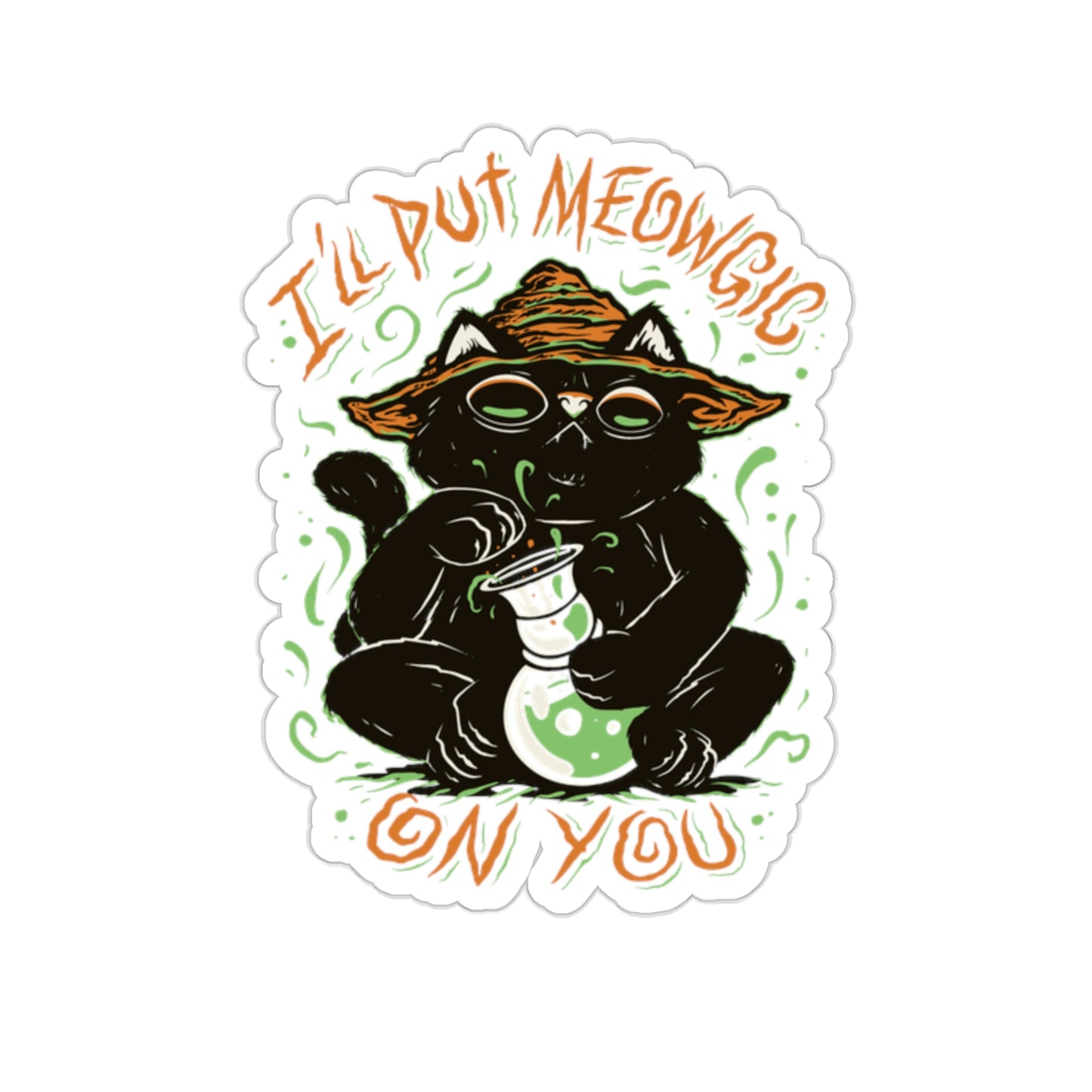 Ill put Meowgic On You Goth Aesthetic Sticker