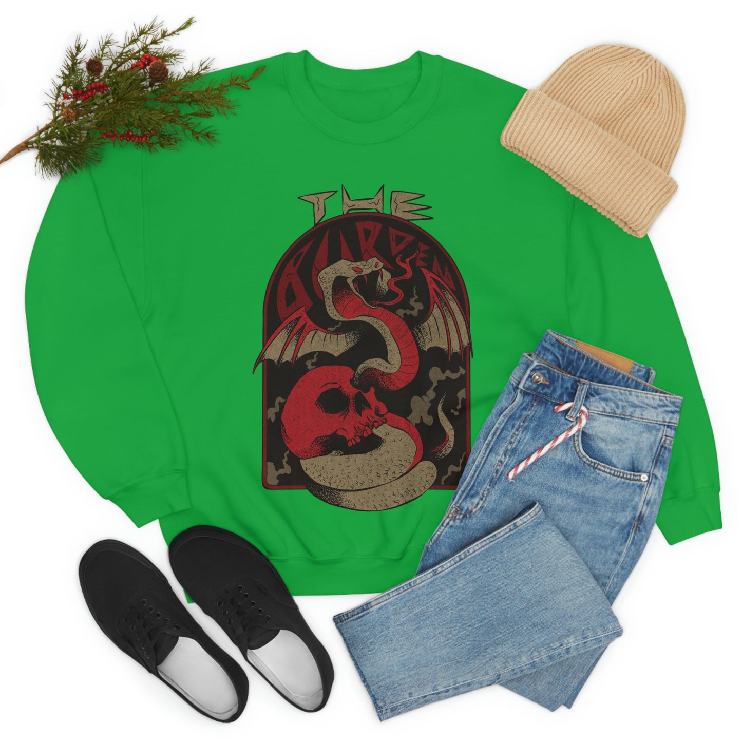 Snake N Skull Goth Aesthetic Sweatshirt